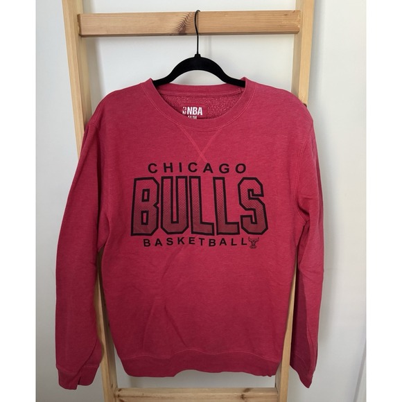 Other - Vtg 90s Red Chicago Bulls Crewneck Sweatshirt Sz Medium (M) Team Hanes NBA